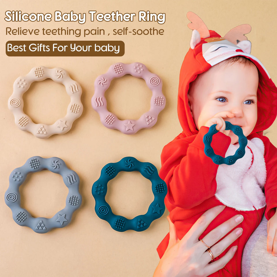 Baby Silicone Teethers Food Grade Newborn Pacifier Relief Design Teether BPA Free Infant Tactile Training Toys Bebe Teething Toy