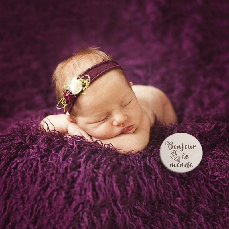 6 Pcs/Set Handmade Baby Milestone Cards Infants Birth Growth Album Photography Props Newborn Monthly Recording Cards