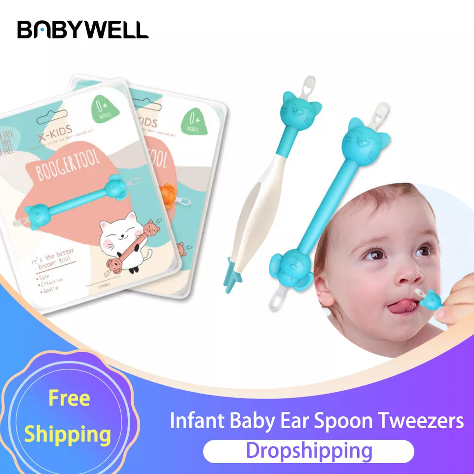 Babywell Dig Ear Scoop Ear Spoon Infant Baby Health Care Ear Spoon Tweezers For Ears Cares Health Cleaner Ear Wax Removal Tools